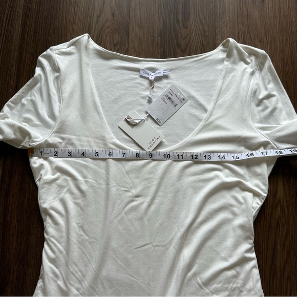 Good American Size 4/XL Ivory Thong Bodysuit Scoop Neck Long Sleeve Stretch NEW - Picture 3 of 6